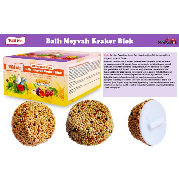 BİOLİVE BALLI&MEYVELİ MUHABBET KRAKER BLOK 18Lİ KUTU